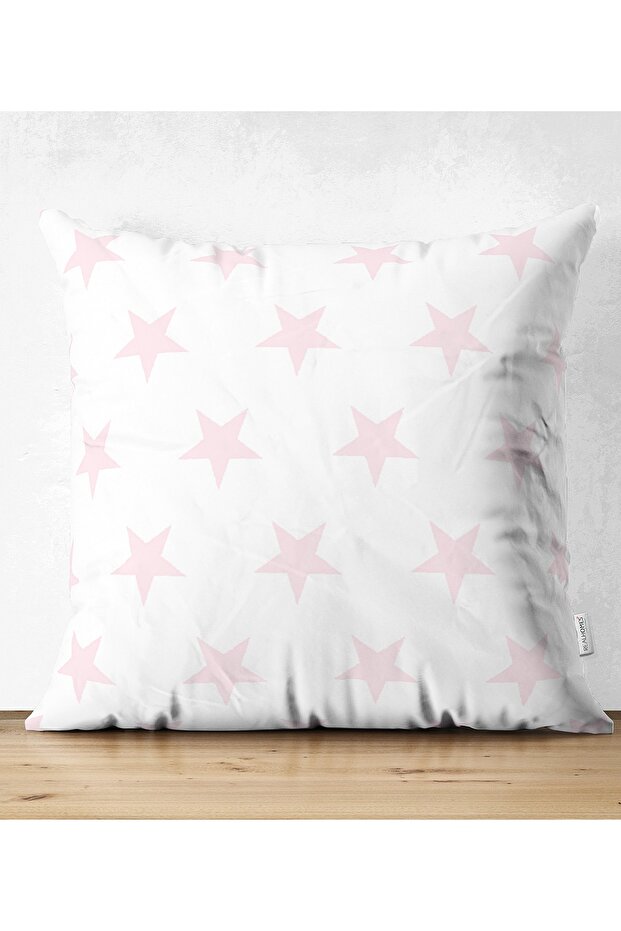 Star Patterned Digital Printed Double Sided Suede Pillow Case - 1