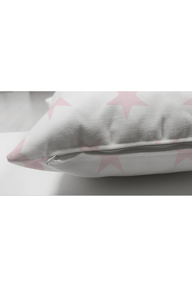 Star Patterned Digital Printed Double Sided Suede Pillow Case - 3