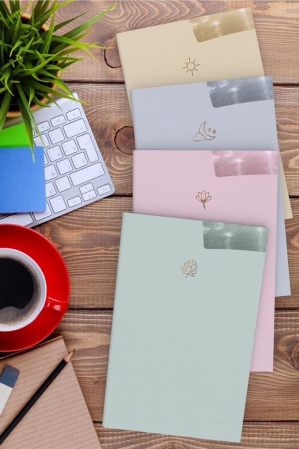 Notebook 4'lü Defter Set Soft Çizgili Pastel Notebook 10,5x16 Cm - 1
