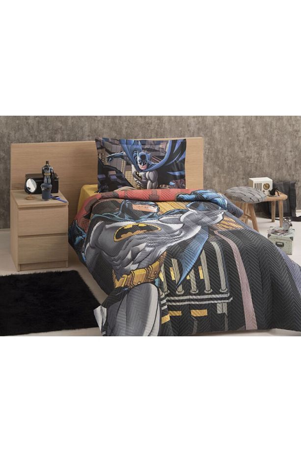 Batman Yellow Tek Kişilik Lisanslı Kapitone Nevresim Takımı Sarı - 1