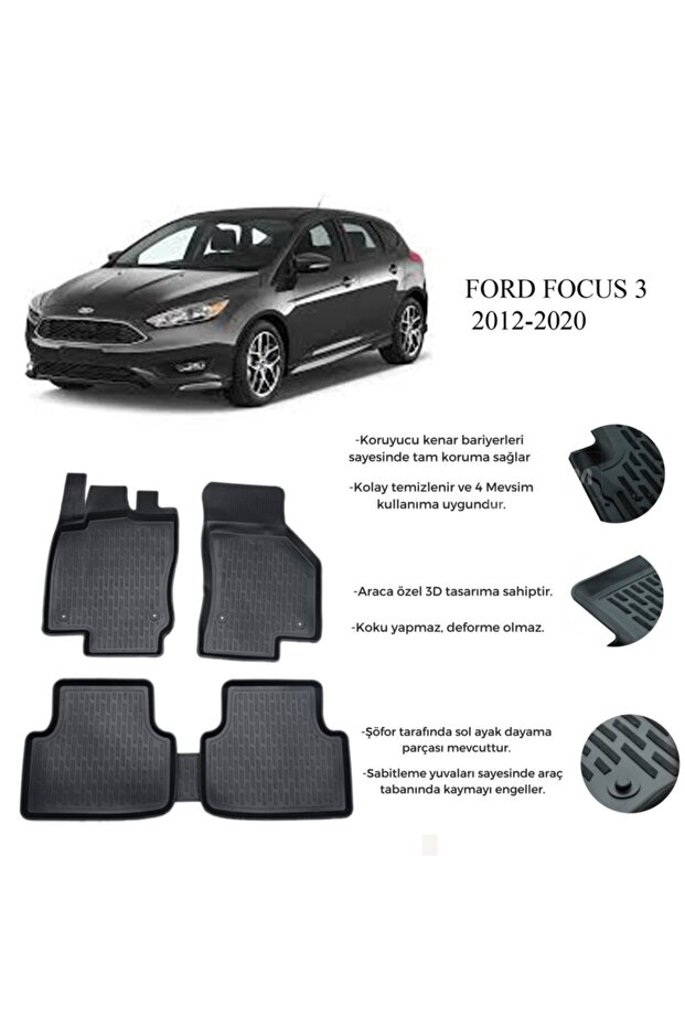 3d Paspas Ford Focus 3 2012+siyah - 1