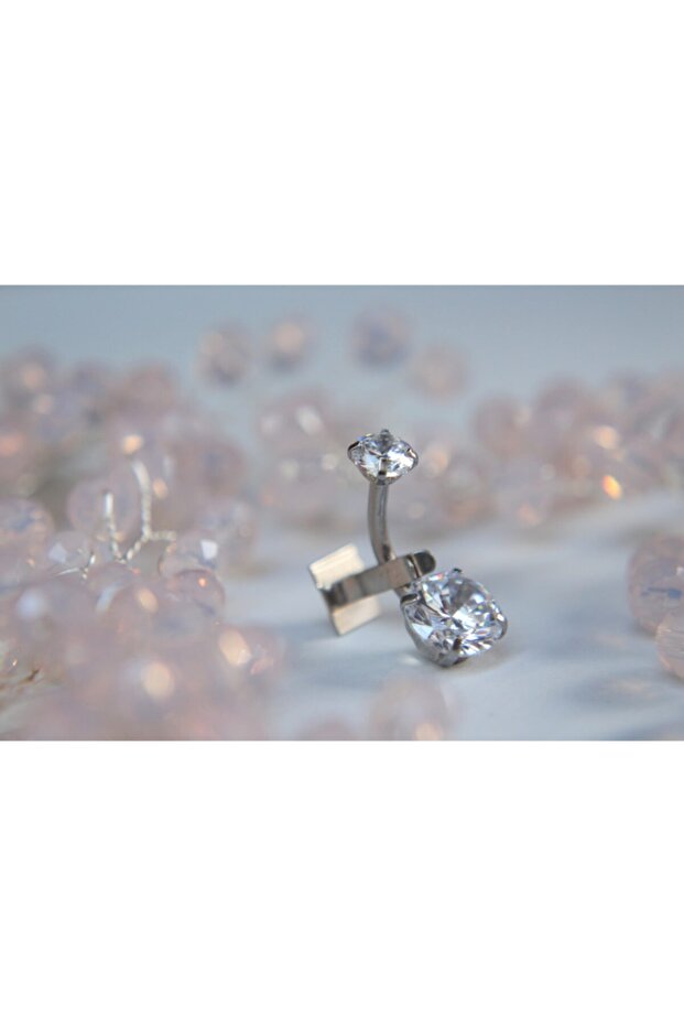 Çift Taşlı Göbek Piercing - 2