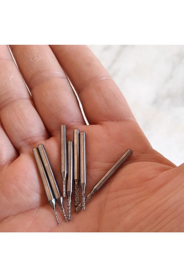 Carbide Yönlendirici Bit End Mill Freze Cnc Karbür Ucu Kesici Ahşap Ve Alüminyum 2.4mm - 2