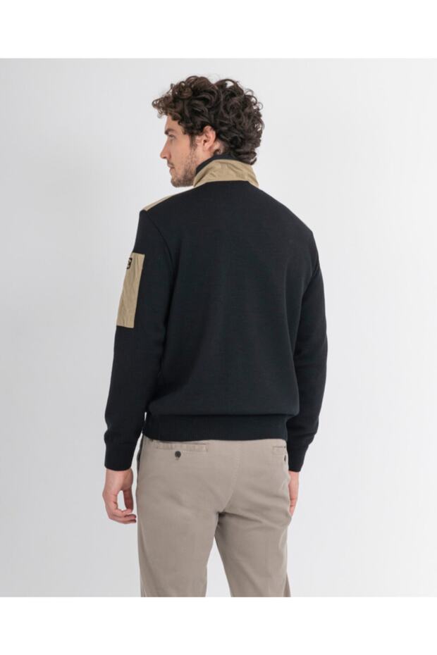 Men's Zıpped Pullover C w Wool - 2