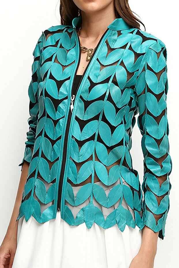 Yaprak Deri Ceket - 3