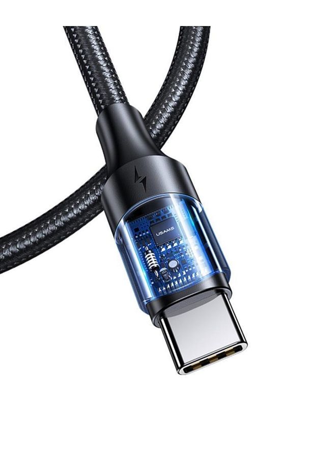 Us-sj524 Örgülü 1.2m Type-c To Type-c 100w Pd Hızlı Şarj Ve Data Kablosu - 3