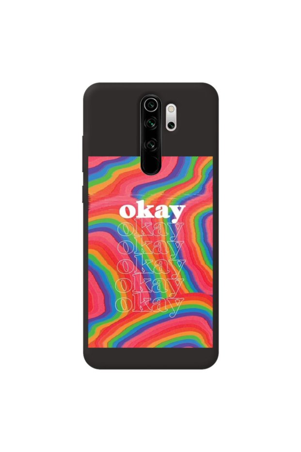 Xiaomi Redmi Note 8 Pro Black Color Arrow Inside Velvet Patterned Silicone Phone Case
