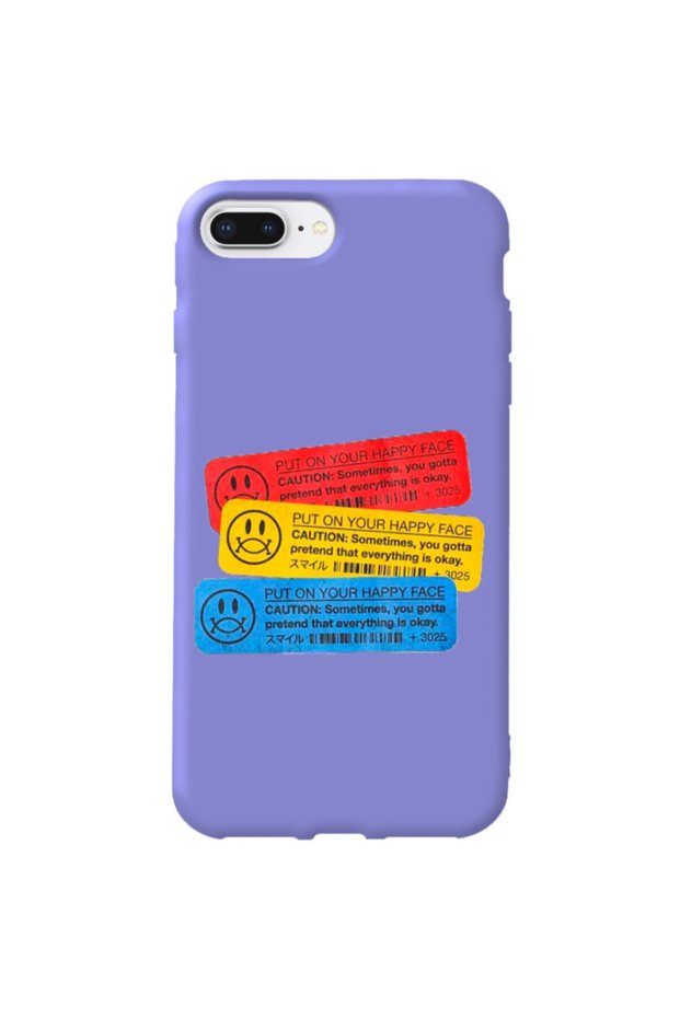 iPhone 7 Plus Lilac Color Put on Velvet Patterned Silicone Phone Case
