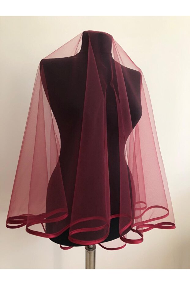 Bordo Biyeli Duvak - 3