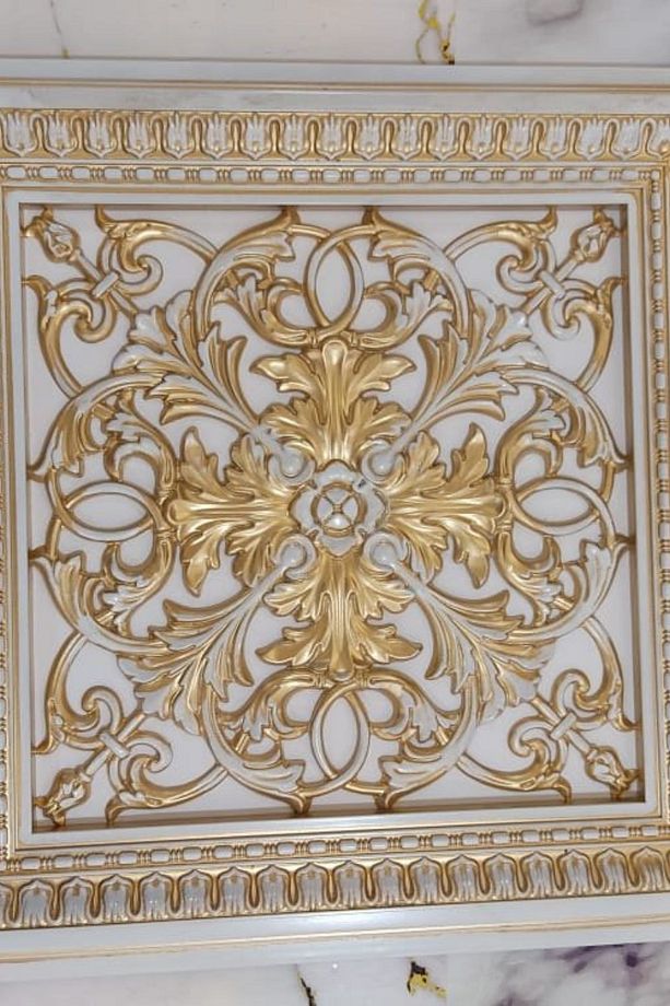 Saray Tavan 60 Cm Bronz Dekoratif Saray Tavan Paneli Asma Tavan Uyumlu - 2