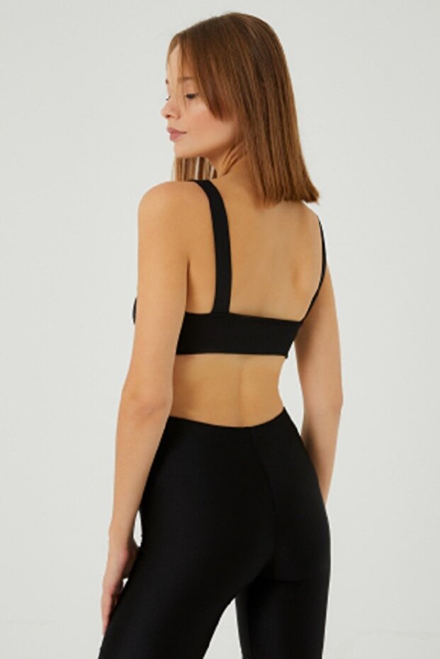 Siyah Mini Crop Top - 5