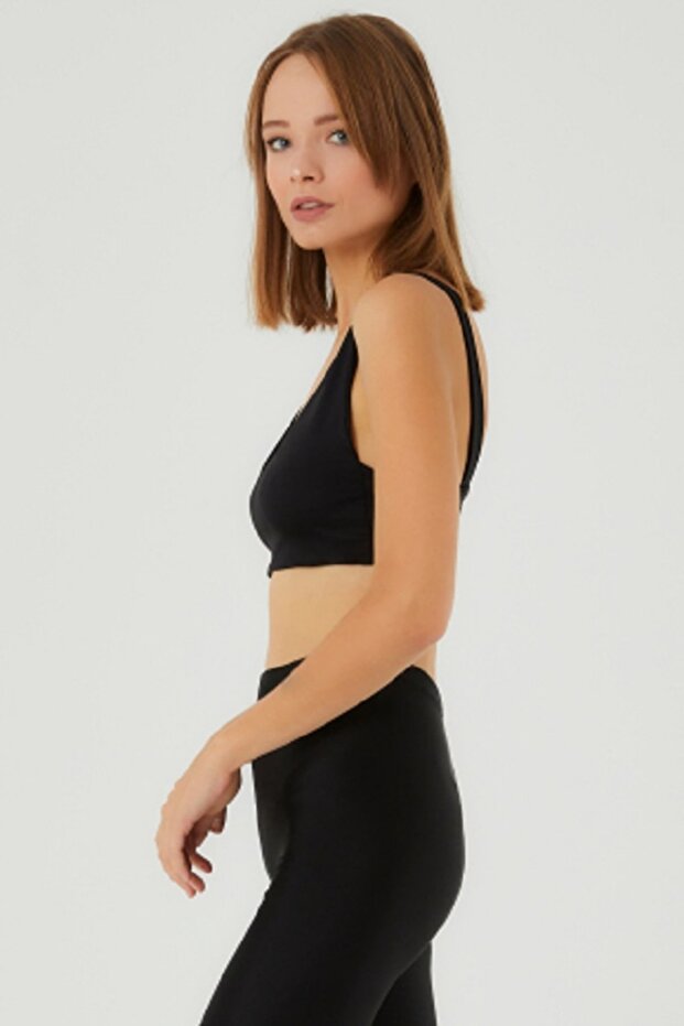Siyah Mini Crop Top - 2