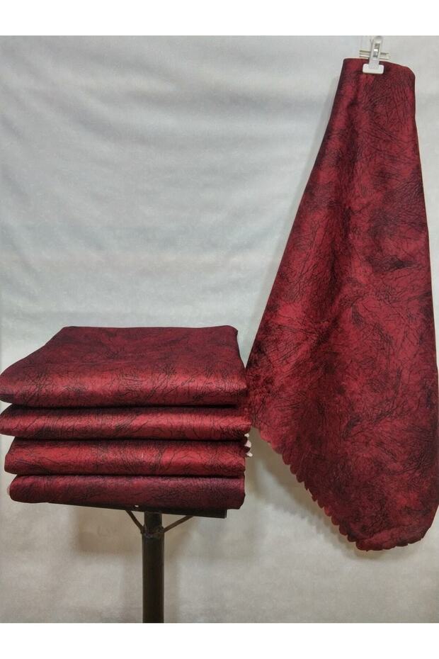 غطاء أريكة وسرير بنمط الوريد الإسفنجي باللون الأحمر - 1