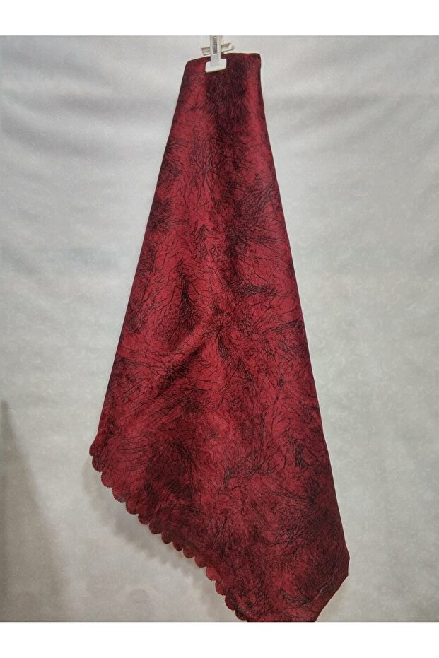 غطاء أريكة وسرير بنمط الوريد الإسفنجي باللون الأحمر - 3