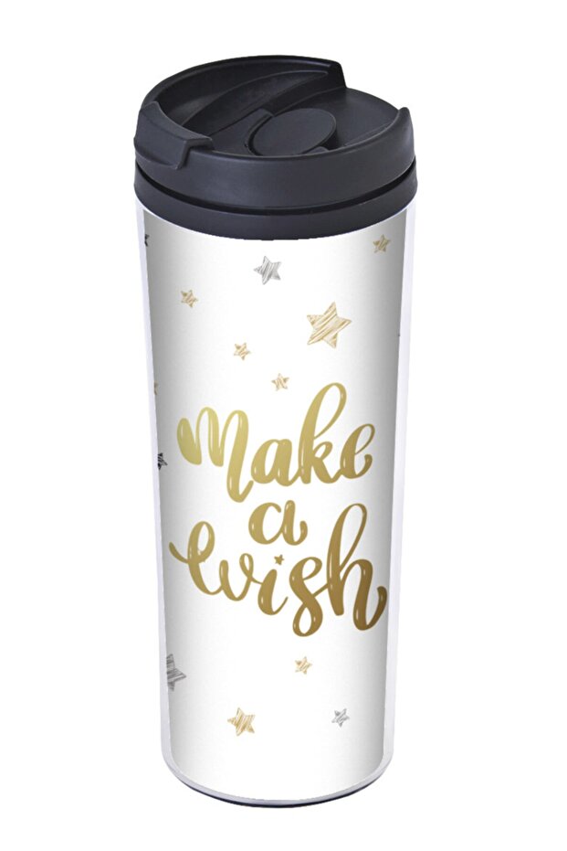 كوب ترمس للعام الجديد من Make A Wish سعة 380 مل باللون الأبيض
