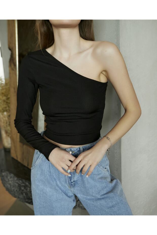 Tek Omuz Body Siyah Renk - 4