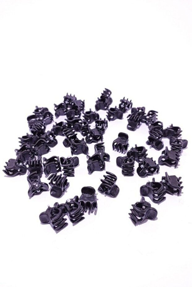 50 Pieces Black Small Size Tiny Rake Clip Hairpins for Women