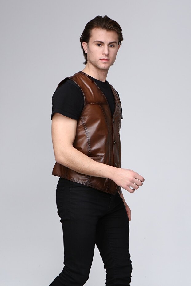 Hakiki Deri Yelek - 2