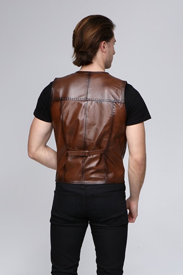 Hakiki Deri Yelek - 4