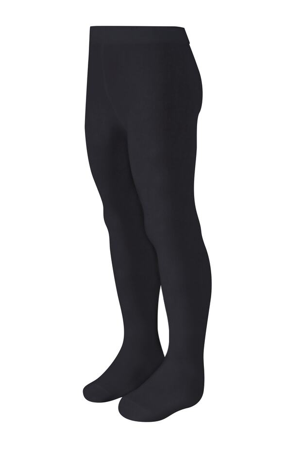 Odor-Free Pantyhose Girl's Black Silver Socks