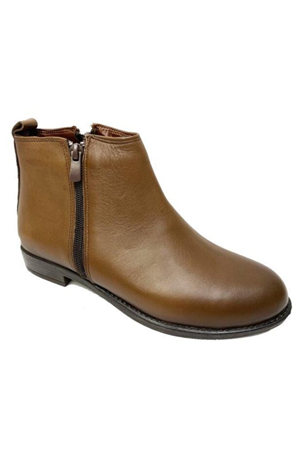 665-21 Genuine Leather Women's Boots Brown