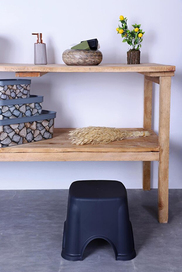 Güçlü Banyo Taburesi Gri - 1