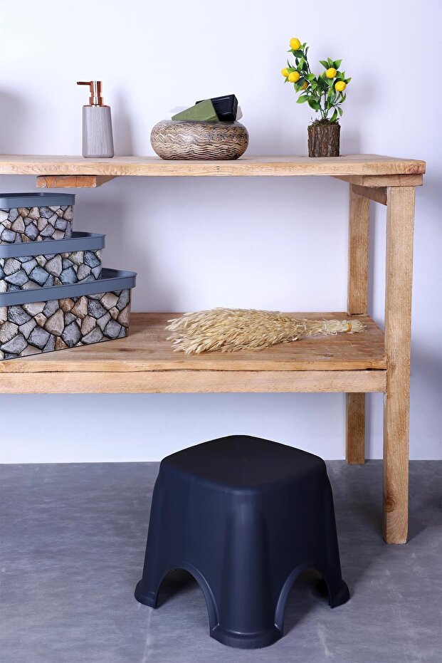 Güçlü Banyo Taburesi Gri - 3