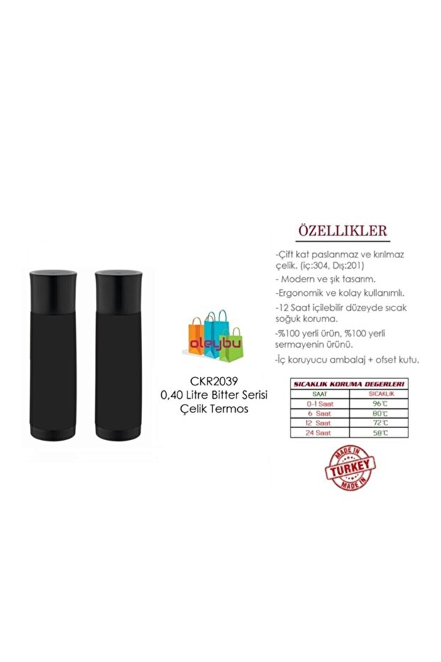 Çelik Termos Bitter 0.4 Lt - 2