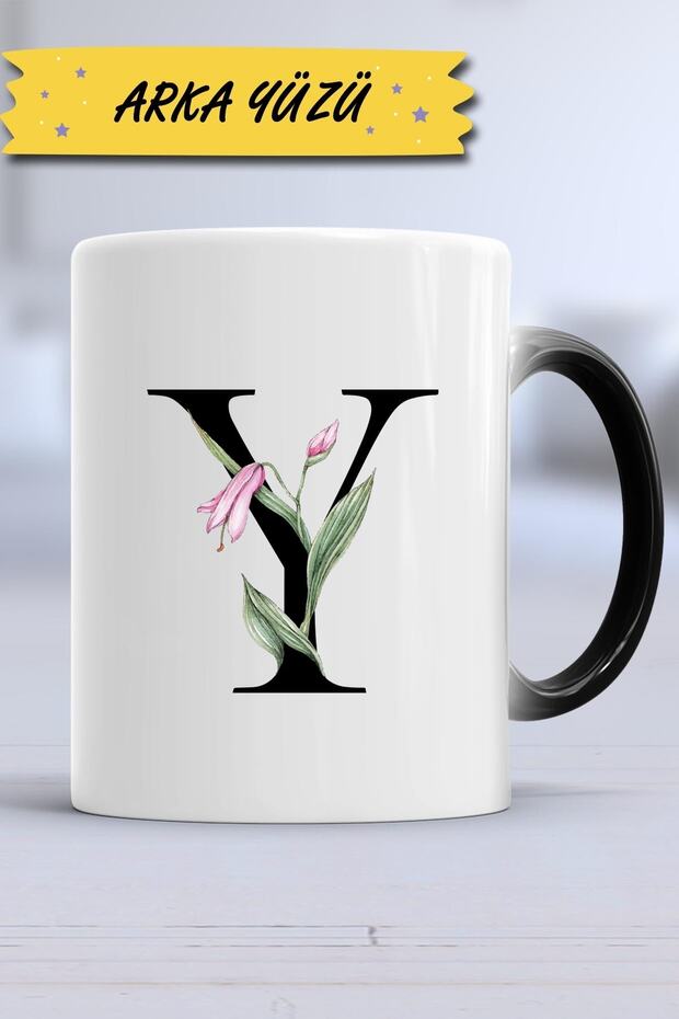 كوب سحري على شكل حرف Y مزين بالزهور - 5