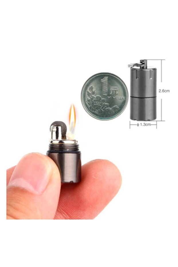 Kdr Elektronik Küçük Siyah Mini Zippo Çakmak Mini Çakmak Siyah - 3