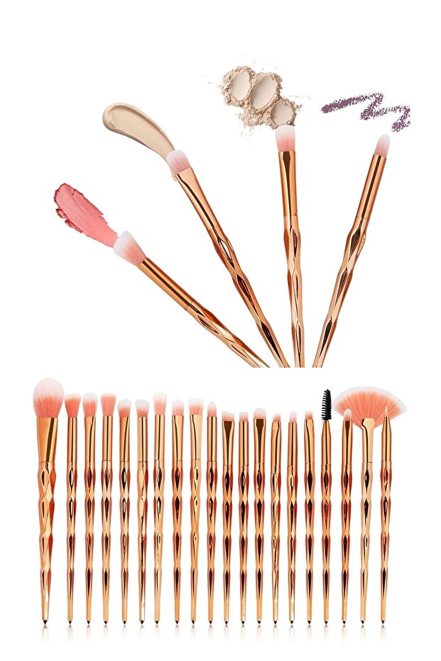 Golden Diamond Unicorn Golden Makeup Brush Set 20 Pieces