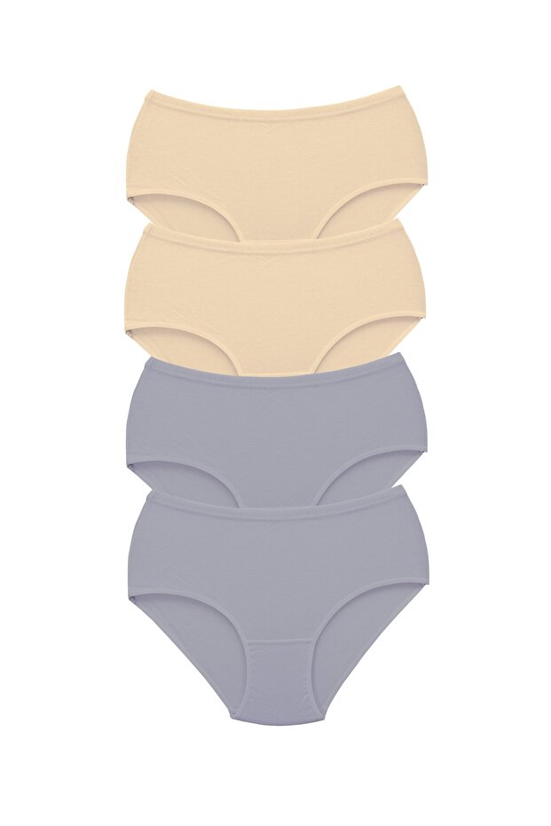 4 Pieces Women's High Waist Bato Thick Rubber Panties S8