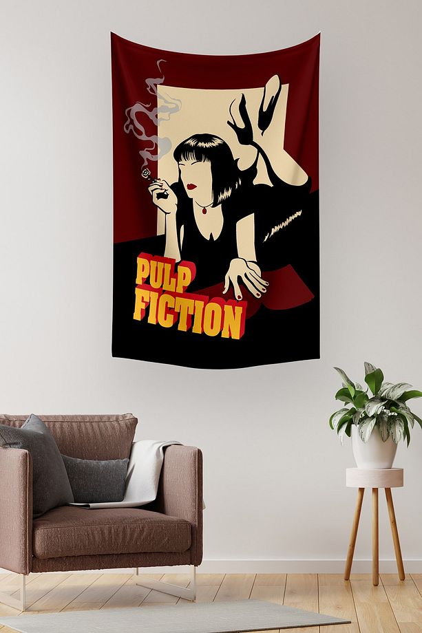 Pulp Fiction Uma Thurman Duvar Örtüsü Halısı 140 X 100 Cm-70x100 Cm - 1
