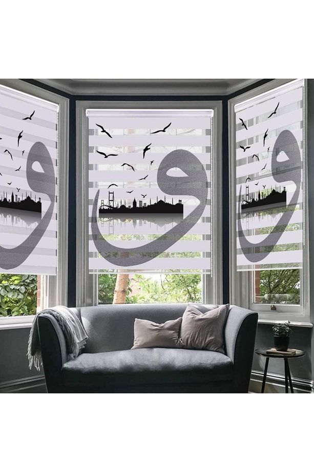Vav Istanbul Desenli Zebra Perde - Salon - Oturma Odası - Vavv2 - 2
