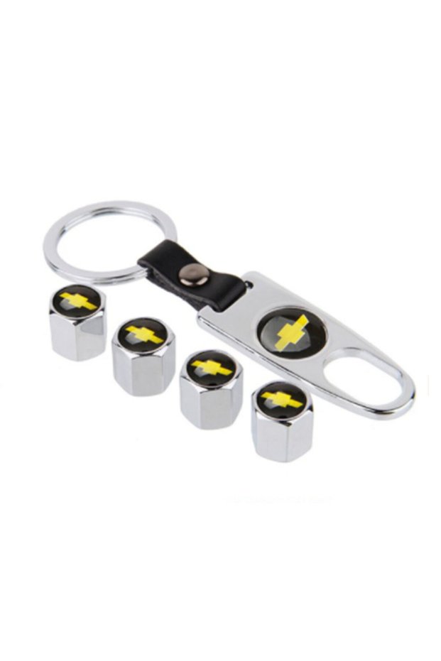Chevrolet Lacetti Hb Metal Valve Cover and Keychain Set Chrome Color