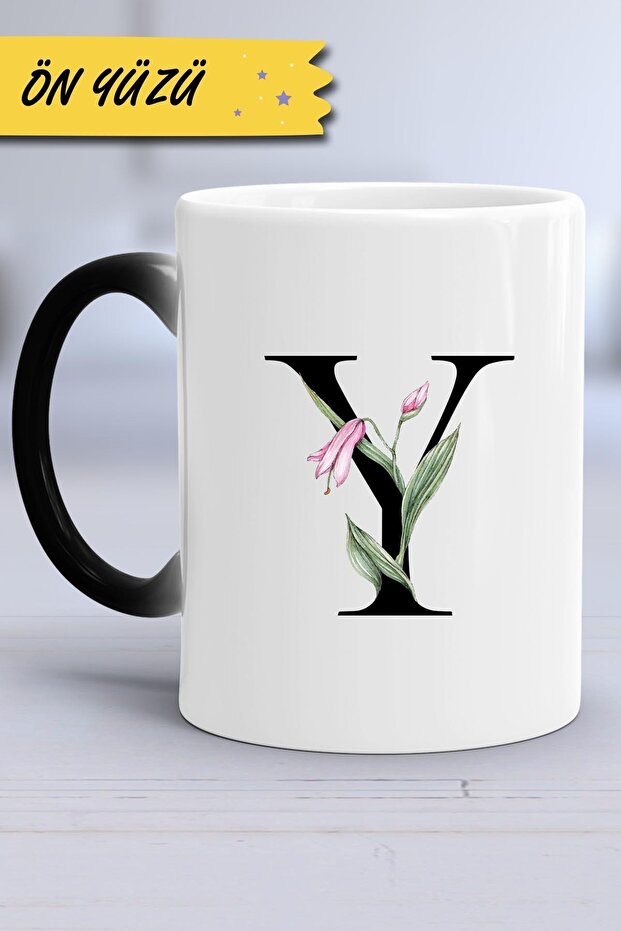 كوب سحري على شكل حرف Y مزين بالزهور - 4