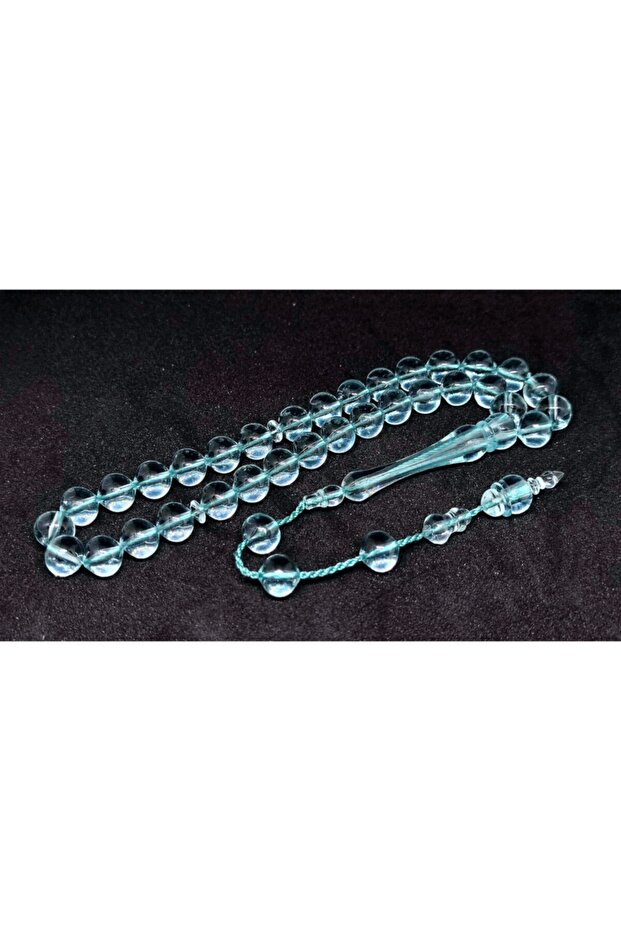 Amber Metaphor 10 mm Systematic Prayer Beads Water Green Color