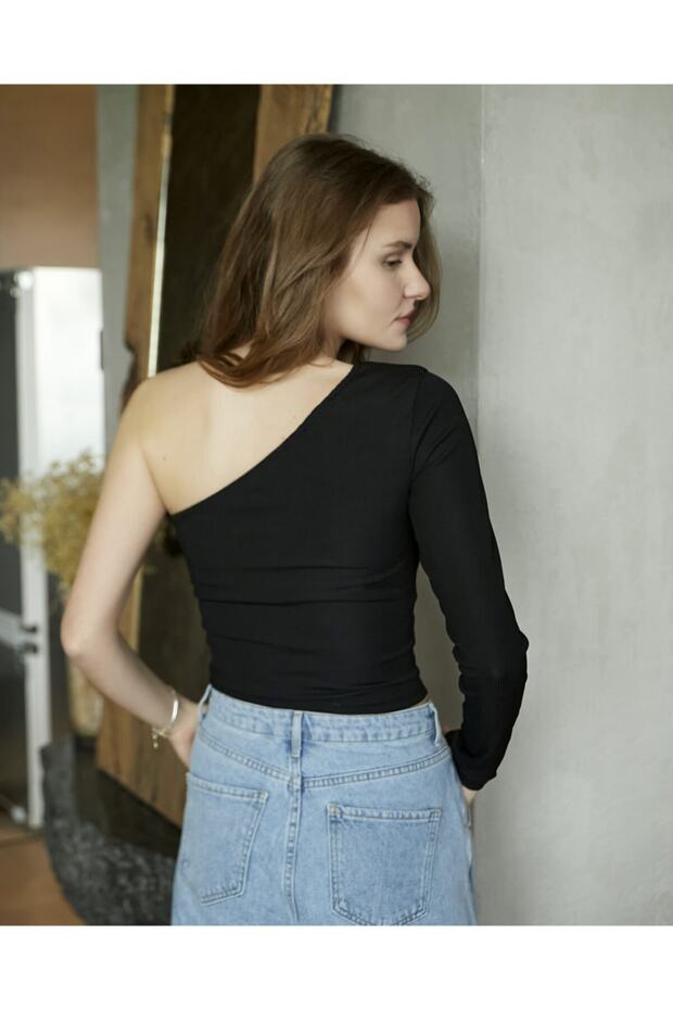 Tek Omuz Body Siyah Renk - 5
