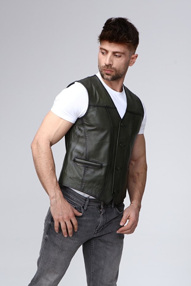 Hakiki Deri Yelek - 2