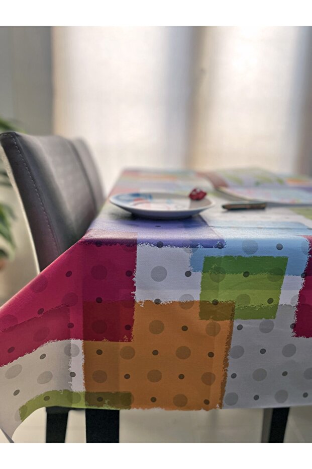 Lined Stain Resistant Wipeable Care Free Hygienic Washable PVC Oilcloth Tablecloth