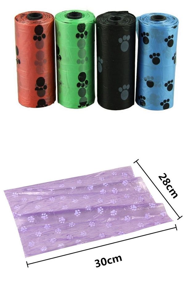 Evcil Hayvanlar Için Pati Desenli Kedi Köpek Kaka Poşeti Torbası - 7