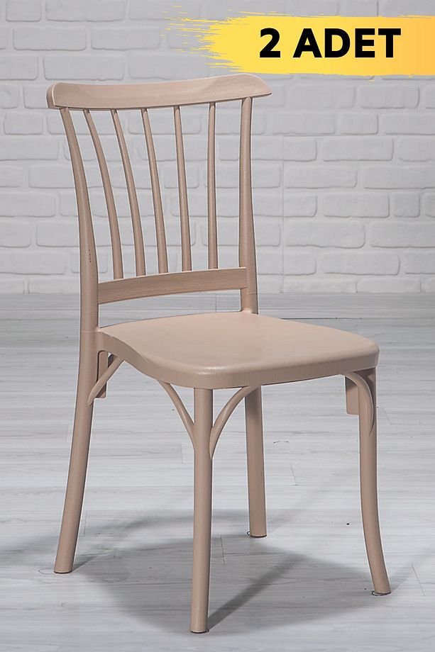 2 Adet Violet Cappucino Pratik Sandalye / Balkon-bahçe-mutfak - 1