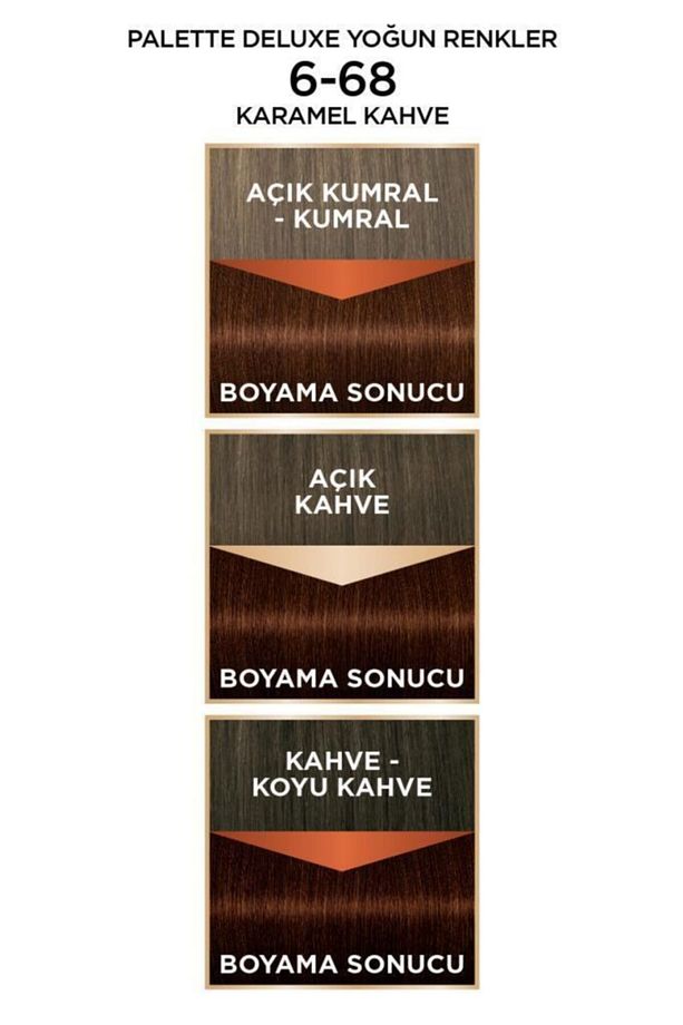 Deluxe Saç Boyası 6-68 Karamel Kahve - 3