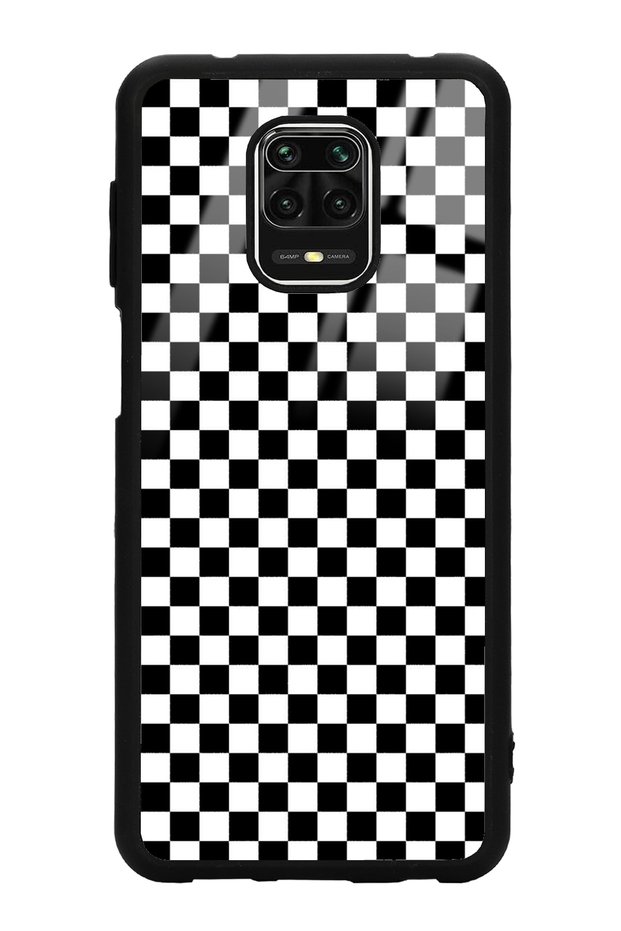 Xiaomi Redmi Note 9 Pro Glossy Phone Case with Checkered Design