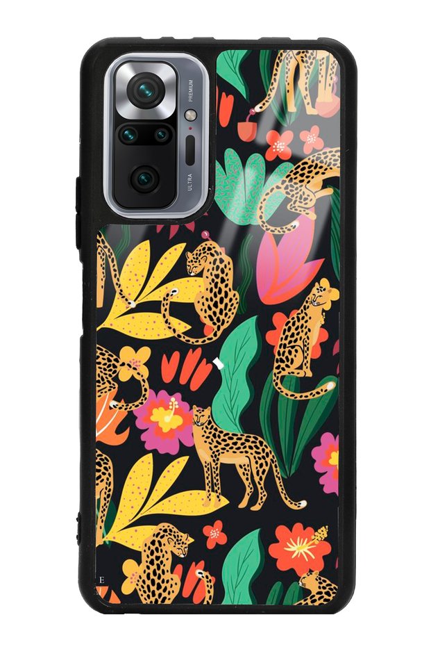Xiaomi Redmi Note 10 Pro - Max Glossy Phone Case with Floral Cats Design