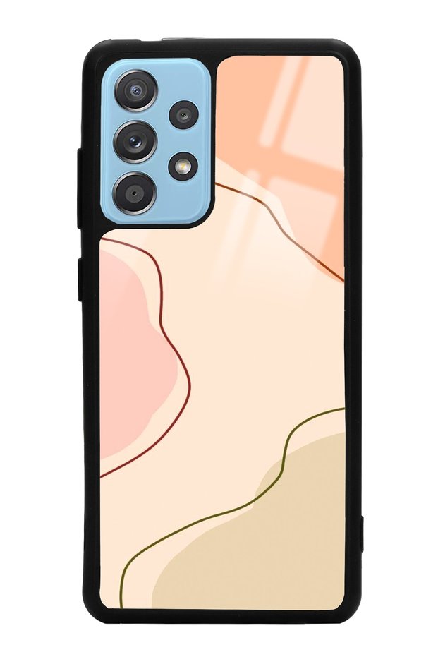 Samsung A72 Glossy Phone Case with Nude Colors Design