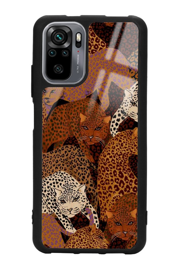 Xiaomi Redmi Note 10 - 10S Glossy Phone Case with Leopards Design