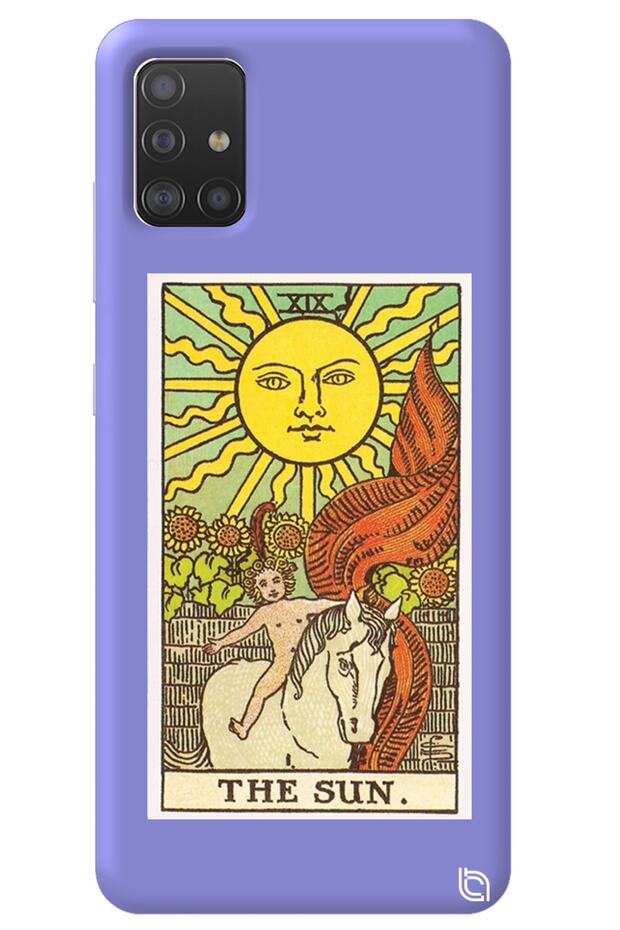Samsung A51 Lilac Colored the Sun Velvet Patterned Silicone Phone Case
