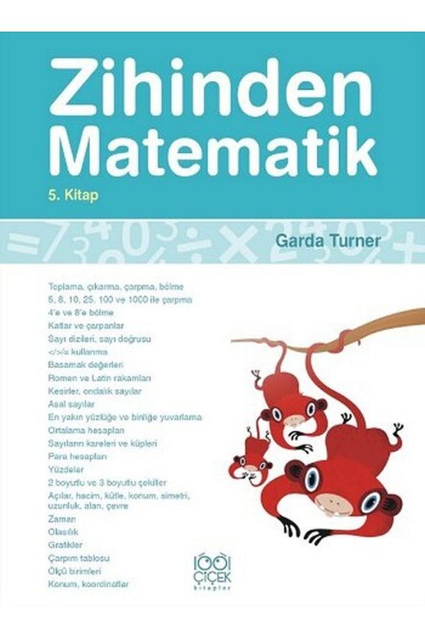 Zihinden Matematik 5. Kitap Garda Turner Kitabı 72 Sayfa 1001 Çiçek Kitaplar - 1