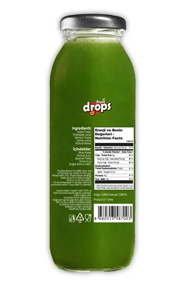 100% Green Smoothie, 12 Adet,250 ml - 3